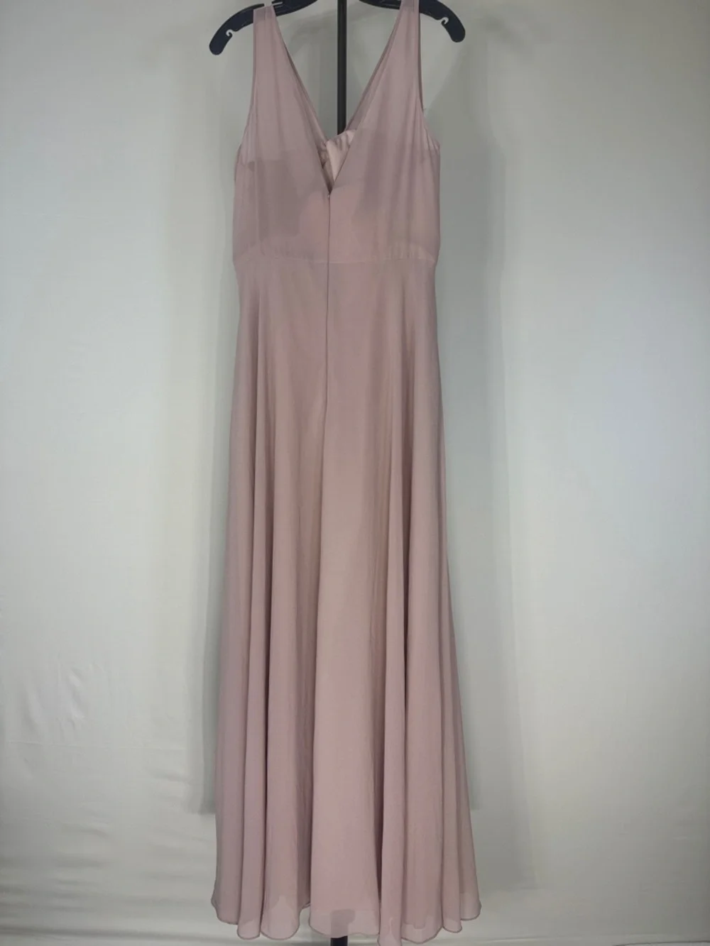 AMSALE BLUSH PINK RUCHED MAXI DRESS SZ 14